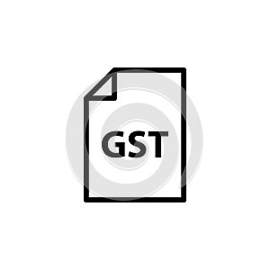 Goods and Service Tax acronym GST, vector illustration