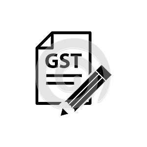 Goods and Service Tax acronym GST, vector illustration