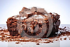 Gooey Chocolate Brownie Indulgence. Tasty cake.