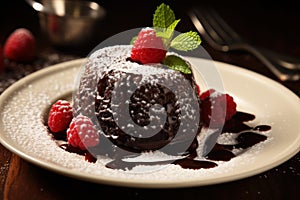 Gooey Lava cake. Generate Ai