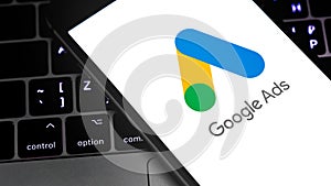 Google Ads AdWords app icon on smartphone screen