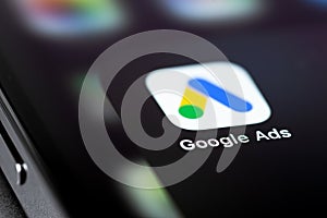 Google Ads AdWords icon mobile app on screen