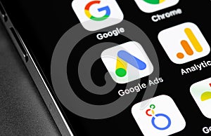 Google Ads AdWords mobile apps on display smartphone