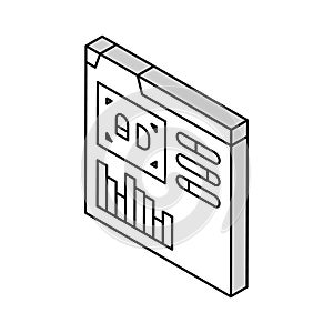 google analytics integration isometric icon vector illustration