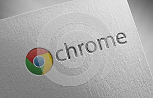 Google-chrome-1 on paper texture
