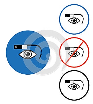 Google glass icon set