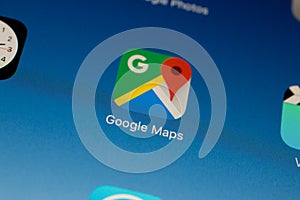 Google Maps application thumbnail / logo on an iPad Air