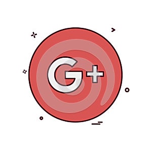 Google plus icon design vector