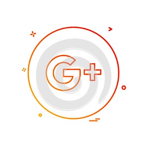 Google plus icon design vector