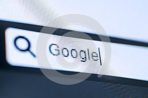 Google word on the browser tab