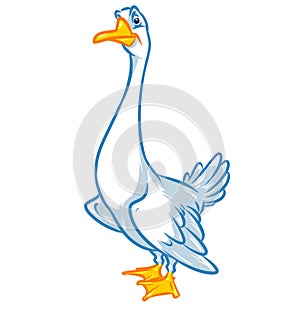 Goose cartoon illustration