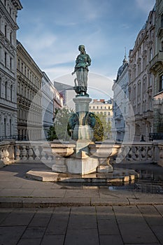 Goose Girl Fountain Gansemadchenbrunnen created by Anton Paul Wagner  in 1886 - Vienna, Austria