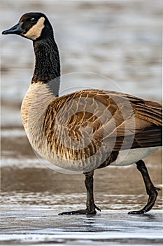 Goose On Ice Settlers Park