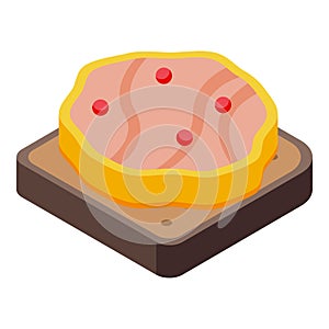 Goose meat icon isometric vector. Duck food
