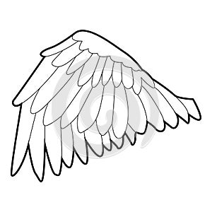 Goose wing icon, outline style