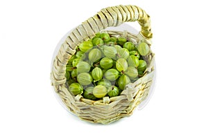 Gooseberries isolated on white background
