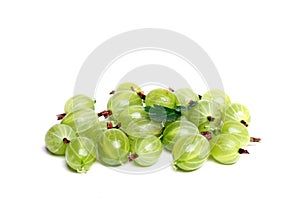 Gooseberries on white