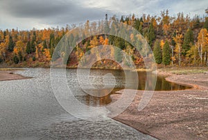 Gooseberry Falls State Park on Minnesota`s North Shore of Lake Superior in Summer