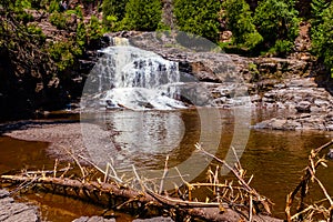 Gooseberry Falls waterfall in Minnesota