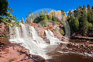 Gooseberry Falls waterfall in Minnesota