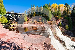 Gooseberry Falls waterfall in Minnesota