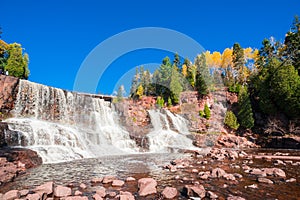 Gooseberry Falls waterfall in Minnesota