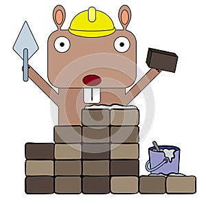 Gopher bricklayer