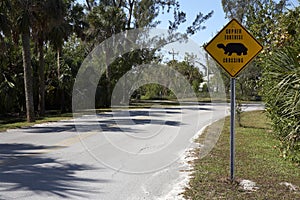 Gopher tortoise sign on dunlop road