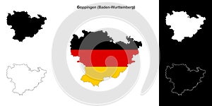 Goppingen outline map photo