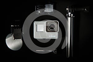 GoPro HERO 5 action camera set top view