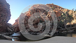 GoPro Landscape view of Ormiston Gorge Water Hole in West MacDonnell National Park Northern Territory of Australia 01