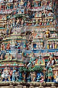 Gopuram (tower) of Hindu temple