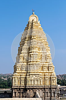 Gopuram of Virupaksha temple in Unesco world heritage site at Hampi, Karnataka