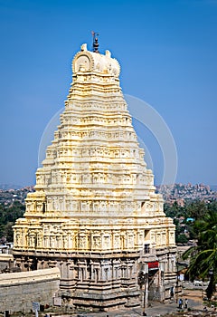 Gopuram of Virupaksha temple in Unesco world heritage site at Hampi, Karnataka