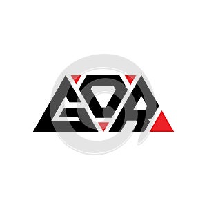 GOR triangle letter logo design with triangle shape. GOR triangle logo design monogram. GOR triangle vector logo template with red