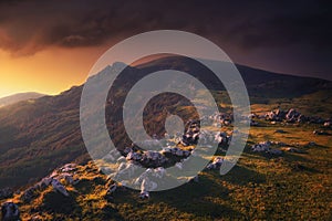 Gorbea mountain at the sunrise