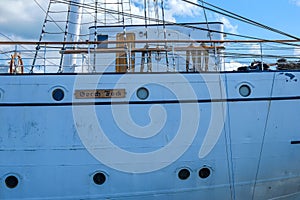 Gorch Fock, Stralsund Harbour, Mecklenburg-Western Pomerania, Germany