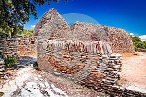 Gordes, France. Borie, a traditional dry-stone hut found in the Provence region