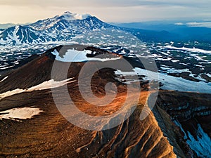 Gorely and Mutnovsky volcanoes in Kamchatka, Russia photo