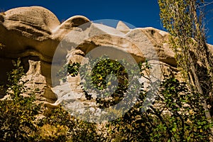 Goreme, Cappadocia, Anatolia, Turkey: Rock formation at the end of the Zemi valley between Gereme and Uchisar