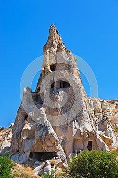 Goreme cave city in Cappadocia Turkey photo