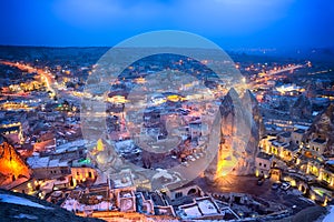 Goreme night cityscape