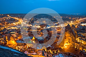 Goreme town in the night