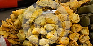 Gorengan or deep fried snack as one of favourite and very popular in Indonesia