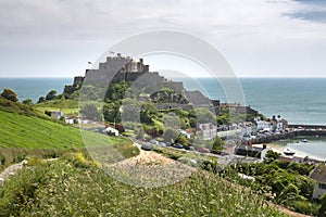 Gorey with mont orgueil castle, jersey