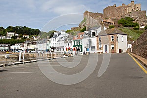 Gorey with Mont Orgueil Castle, Jersey, UK