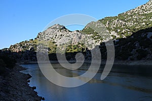 Gorg blau lake on the road from Soller to Lluc, West Coast, Mallorca