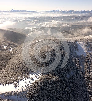 Gorgani in winter drone over