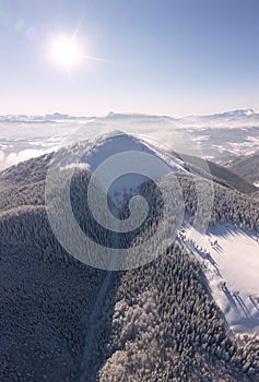 Gorgani in winter drone over