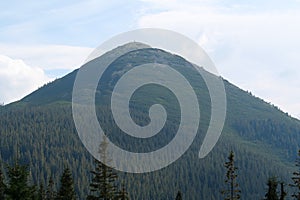 Gorgany - mountain range in Western Ukraine. View to Hamster mount